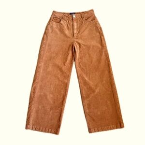 Frank & Oak Cropped Corduroy Pants, Glazed Ginger, Size 4
